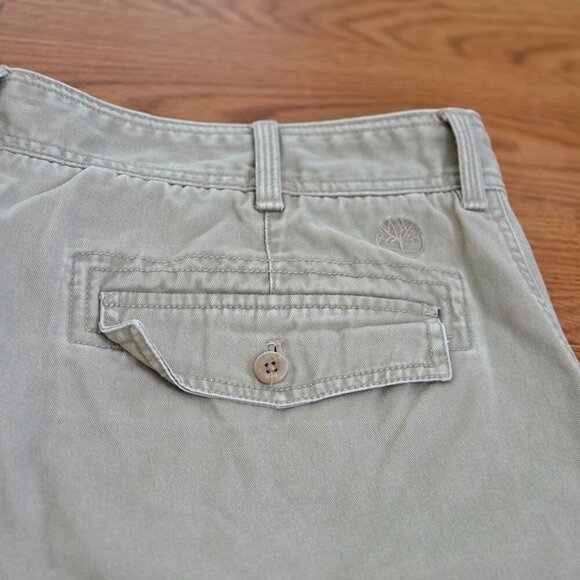 Y2K Vintage Timberland Men's Khaki Baggy Chino Shorts Size W40 Relaxed Skater - Picture 13 of 15